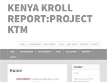 Tablet Screenshot of kenyakrollreport.com